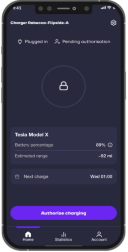 Powerverse app EV battery percentage and range