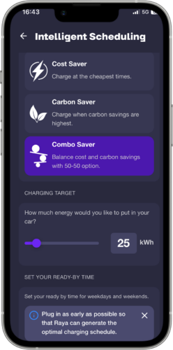 Powerverse app ready-by time selection