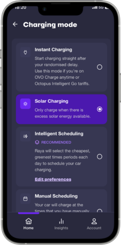 Powerverse app boost charging in solar mode
